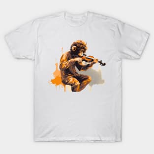 Monkey Playing Violin T-Shirt